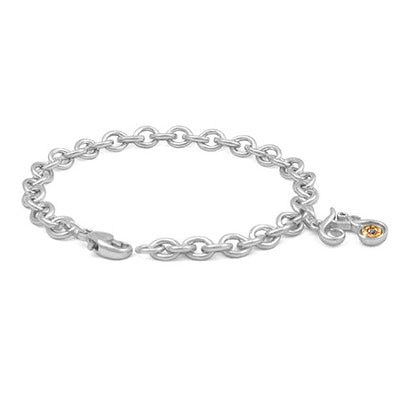 14K Yellow Gold Diamond Initial Link Bracelet N