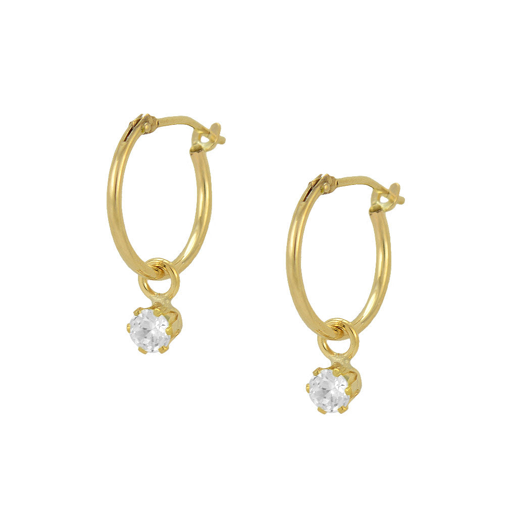 14K White Gold Earrings for Children & Babies