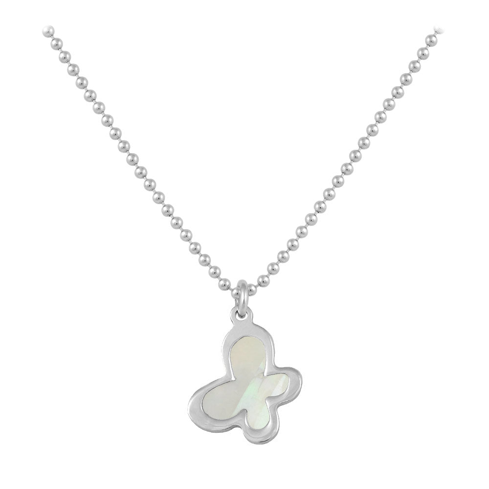 Jewelry  925 Sterling Silver Yellow Clover Mother Pearl Necklace