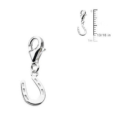 Initial Charms with Lobster Claw for Belly rings, Bracelets and