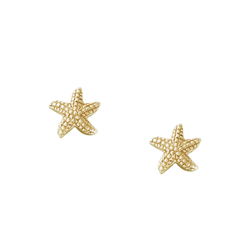 14kt Yellow Gold Starfish Earrings - Freedman Jewelers