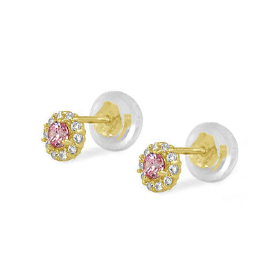 14k Gold Heart Earrings For Baby Girl – Jewelsforkidsuk