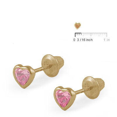 Children's gold screw sales back earrings