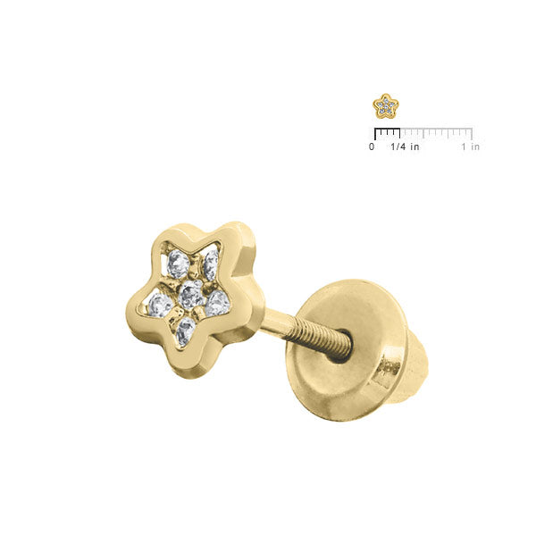 White gold studs with deals screw backs