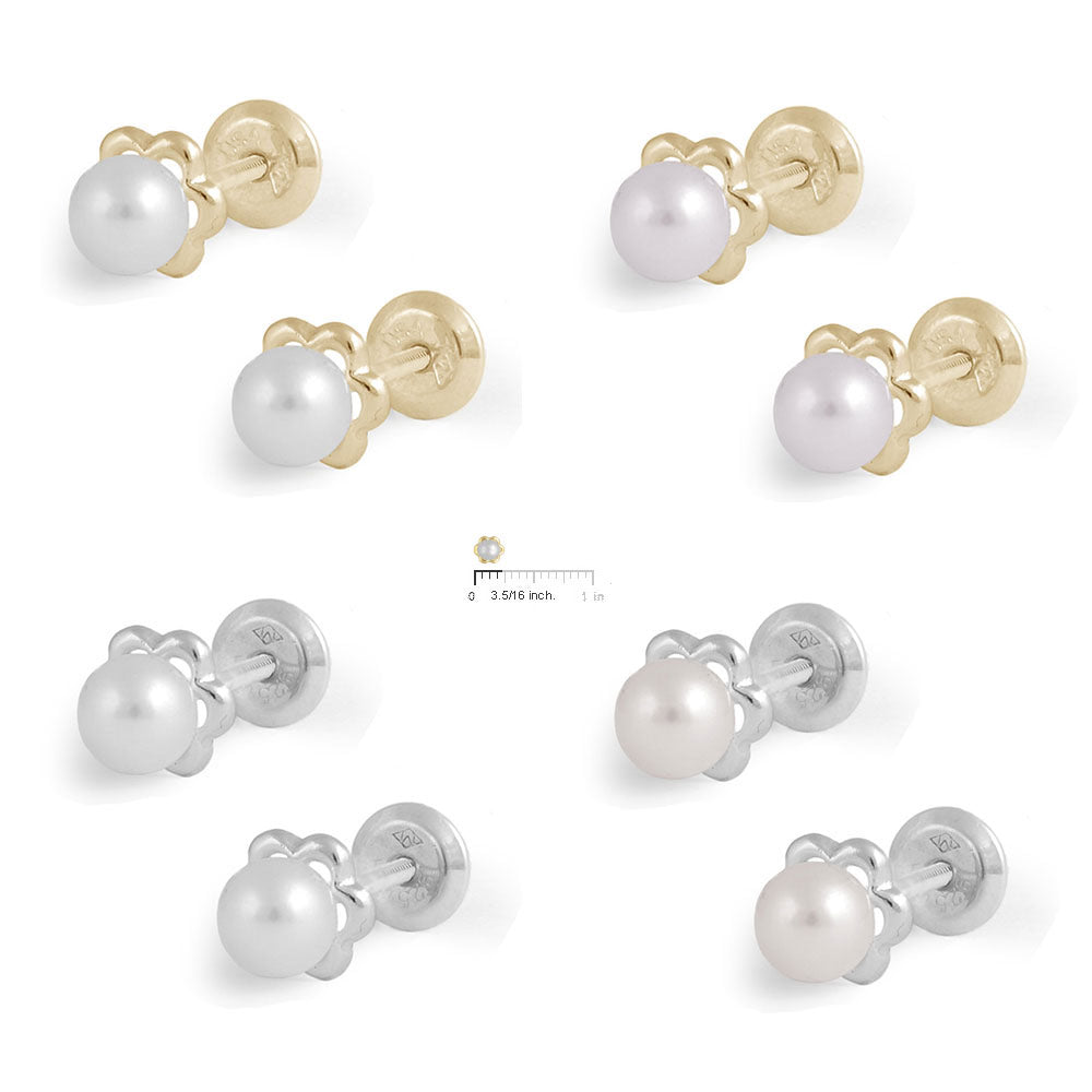 Mini Pearl Stud Earrings – Lotus Stone Design