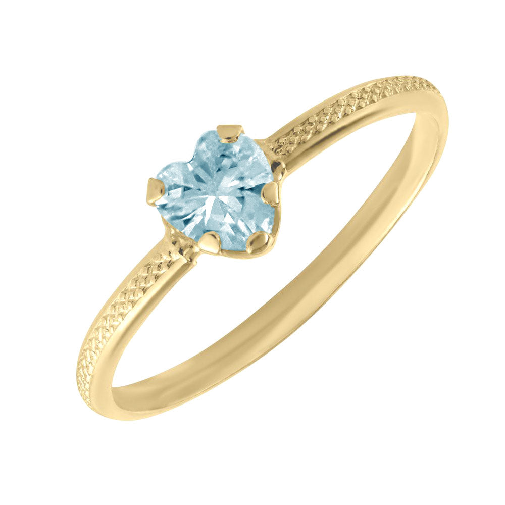 Gold ring with hot sale children's birthstones